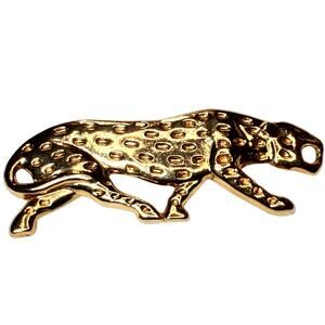 Walking Cheetah Gold Tone 3" Vtg Animalcore